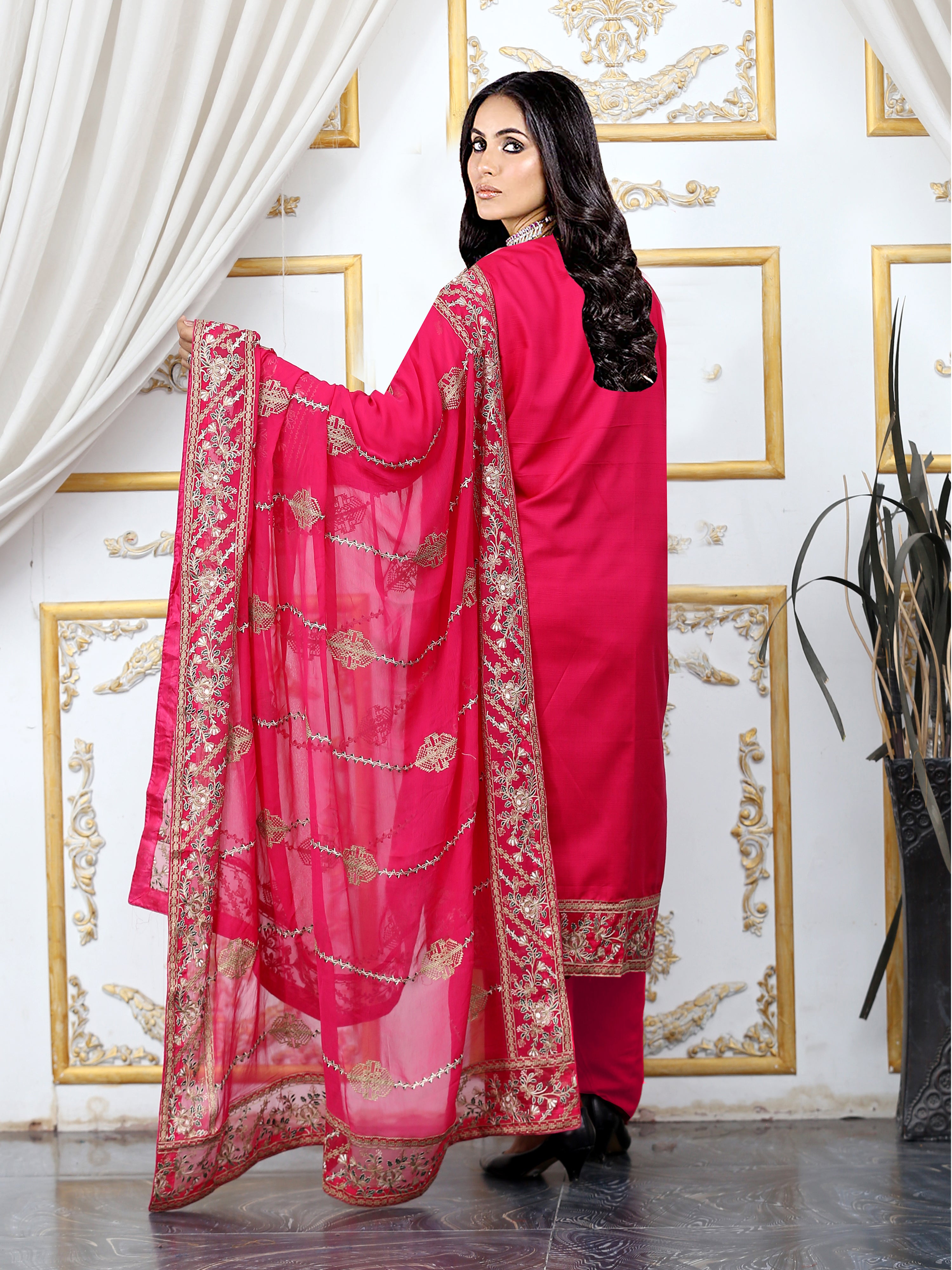 NAQSH  DG-825C (Unstitched KARANDI Collection)